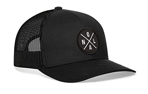 HAKA State City Trucker Hut für Damen & Herren, verstellbare Baseballmütze, Mesh Snapback, stabile Outdoor schwarze Golfmütze, schwarz, Einheitsgröße von HAKA