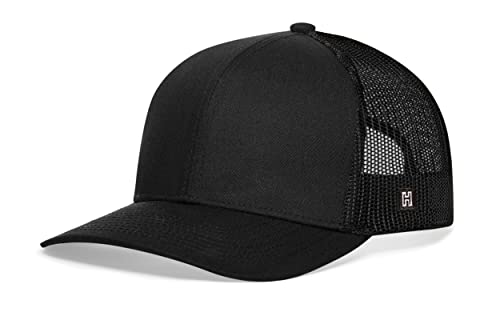 HAKA Trucker Hut für Damen und Herren, blanko Mesh Snapback verstellbare Baseballkappe, schwarz, Einheitsgre von HAKA