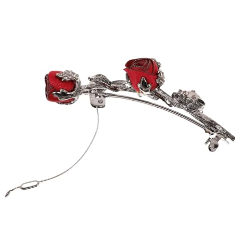 HAKIDZEL 1Stück Blumen-haarspange für Damen Retro-rosen-haarclip mit und Federdesign für Hochzeiten Partys und Tägliches Styling von HAKIDZEL