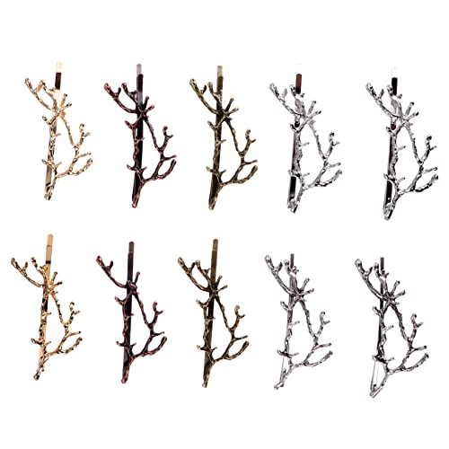 HAKIDZEL Kopfschmuck-haarnadel Set Mit 10 Zweigen Geweih-haarspange Stilvolle Haarnadel Aus Legierung Für Mädchen Und Freundinnen von HAKIDZEL
