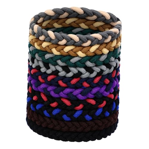 HAKIDZEL 10stücke Geflochtene Haargummis Elastische Haarseile Haarbänder in Neutraler Farbe Haarschmuck Für Herren Stabile Befestigung Haarfreundliches Design von HAKIDZEL