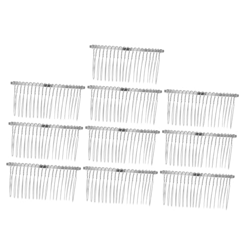HAKIDZEL 10stücke Metall Haarkämme Für Frauen Weiß Haarspangenkämme Eingelegte Kämme Schleierkämme Metallkämme Für Mädchen Und Damen von HAKIDZEL