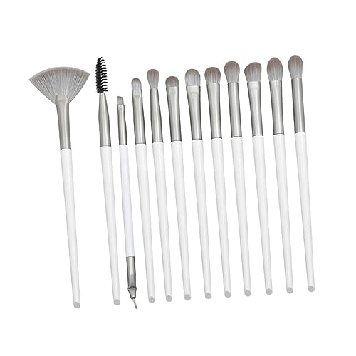 HAKIDZEL 12stücke Teiliges Set Tragbare Make-up-pinsel Mit Kunststoffgriff Professionelles Kosmetik-set Für Foundation Blush Und Lidschatten Wiederverwendbare Und Leichte von HAKIDZEL
