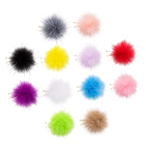 HAKIDZEL 12stücke Nagelornament Flauschige Kugel Dekoration Nail Art Diy Einfach Anbringen Entfernen Für Maniküre Accessoires Für Mädchen Damen von HAKIDZEL
