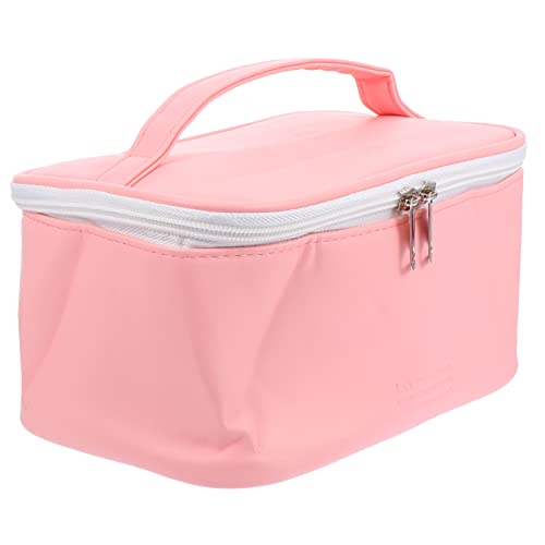 HAKIDZEL 1stk Kosmetiktasche Tragbares Make-up Tragbare Make-up-Taschen Reise-Make-up-Taschen Reise-Organizer-Taschen Make-up-Tragetasche Wäschesack Pu Toilettenartikel Rosa Reisen Bilden von HAKIDZEL