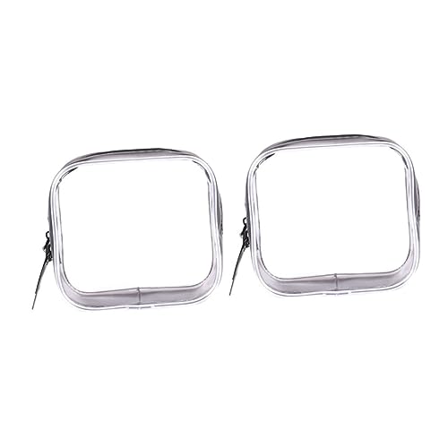 HAKIDZEL 2 STÜCK PVC Kosmetiktasche Transparent Langlebig Reise Kulturbeutel Make Up Organizer Robuste Aufbewahrungstasche für Shampoo Zahnpasta Kosmetik von HAKIDZEL