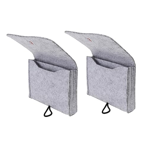 HAKIDZEL 2 STÜCK Teiliges Tragbare Aufbewahrungstasche für Ätherische Öle aus Filz Graue Reise Organizer für Flaschen und Kosmetik Leicht und Langlebig von HAKIDZEL