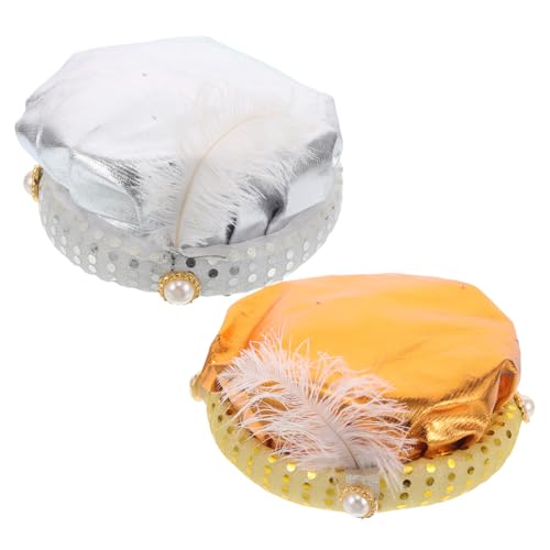 HAKIDZEL 2stücke Prince Hat Mit Einzigartigem Design Verstellbare Plume Hüte Für Cosplay Kostümpartys Und Geburtstagsfeiern Für Erwachsene Und Leicht Und Bequem von HAKIDZEL