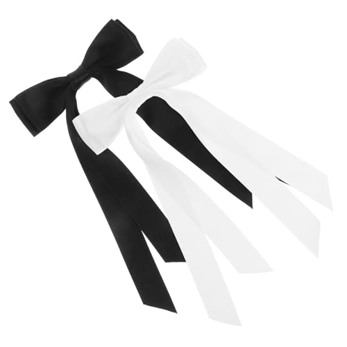 HAKIDZEL 2 Stück Teiliges Haarklammern mit Doppellagigen Schleifen und Eleganten Bändern Rutschfest Langlebig und Vielseitig Einsetzbar für Damen und Mädchen Geeignet für Haararten und von HAKIDZEL
