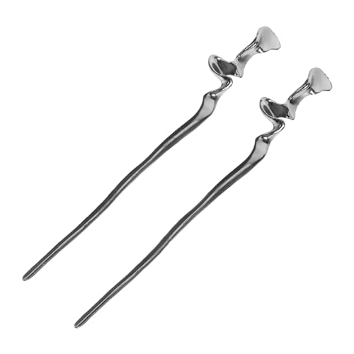 HAKIDZEL Chinesische Haarnadeln 2 Stücke Vintage Haarstäbchen Aus Metall Im Geometrischen Design Haarnadeln Für Frauen Für Lange Haare Robust Und Elegant Haarstyling Zubehör Für von HAKIDZEL