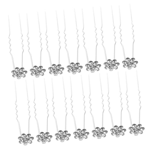 HAKIDZEL 20St U-Clip Hochzeit Haarspangen Haarschmuck für Frauen Haar Klammern Haarklammer Haarnadel deko Haarschmuck für die Brautjungfer Haarschmuck für die Hochzeit Rosen schmücken Weiß von HAKIDZEL