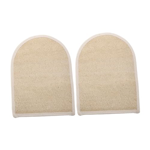 HAKIDZEL 2Stücke Massagehandschuhe für Robuste Loofah Badehandtücher zur Hautreinigung und Durchblutung Zuhause und Unterwegs von HAKIDZEL