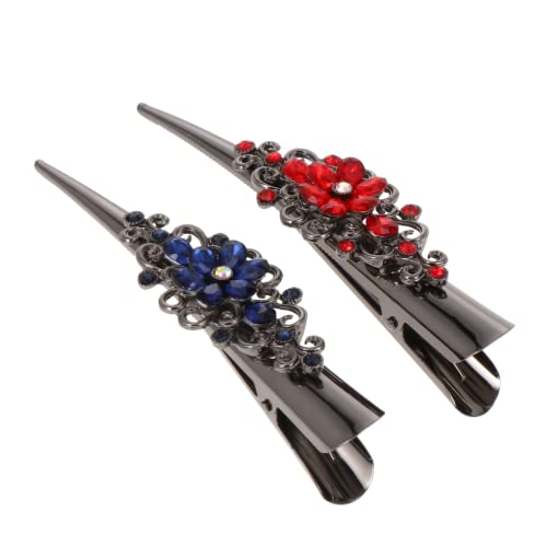 HAKIDZEL 2st Hornclip Aus Strass Haarspange Für Frauen Haarschmuck Haarspangen Für Entenschnabelclips Frauen Haarnadel Haarspangen Zum Stylen Von Schnitten Mode Braut Stift Legierung von HAKIDZEL