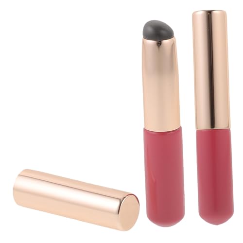 HAKIDZEL 2st Lippenbürste Lidschatten Lippen Zauberstäbe Pinsel Hervorheben Lippenapplikator Für Lipgloss-applikator Lippenstift-applikator Lippenstäbe Holz Reisen Lippen Make-up Markieren von HAKIDZEL