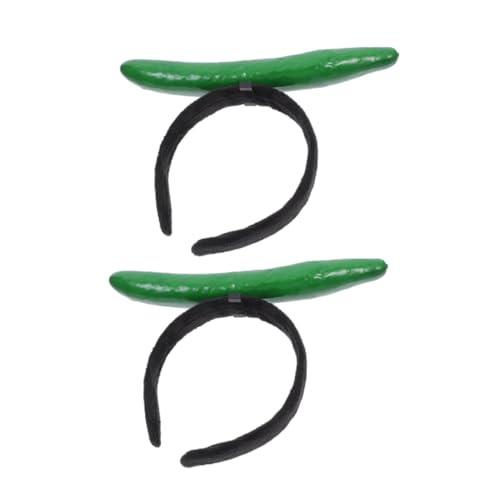 HAKIDZEL 2stücke Lustige Gemüse-haarreifen Cucumber Headwear Für Kostümpartys Und Festivals Bequem Und Dekorativ Für Halloween Und Kreative Anlässe von HAKIDZEL