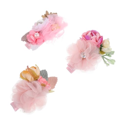 HAKIDZEL 3 Stck Künstliche Blumen Haarspangen Realistisch Blumig Dekorativ für Damen Haarschmuck Hochzeit Party Geschenkidee von HAKIDZEL