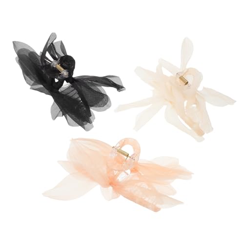 HAKIDZEL 3-teilige Haarspangen Mit Schleife: Hai-haarspangen Für Frauen, Leichtes Krallen-accessoire Für Dickes Styling Im Sommer Und Bei Outdoor-aktivitäten von HAKIDZEL