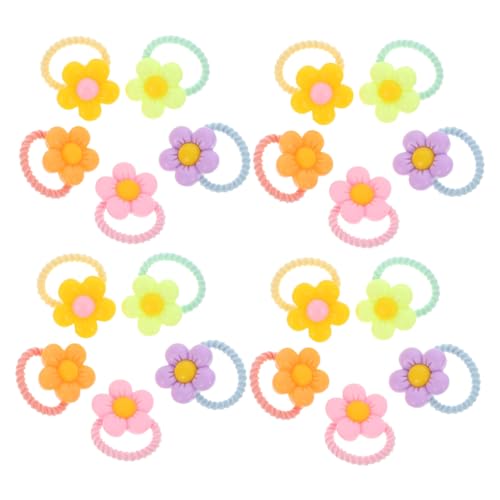 HAKIDZEL 30 Stück Kinder Blumen Gummiband Mini Haargummis Haargummis Für Mädchen Kleine Haarbänder Pferdeschwanzhalter Kleine Mädchen Haar Accessoires Kleine Mädchen Haargummis von HAKIDZEL