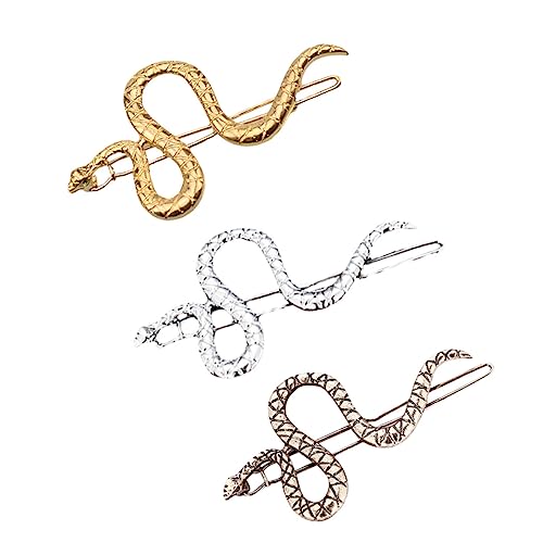 HAKIDZEL 3stücke Teiliges Schlangenförmige Haarklammern Für Damen Kreativer Haarschmuck Und Antikgold Einzigartige Haarspangen Für Partys Hochzeiten Und Alltag von HAKIDZEL