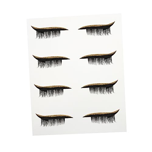 HAKIDZEL 4 Paare Falsche Wimpern Augen Make-up Aufkleber 3d Flexible Falsche Wimpern Frauen Künstliche Wimpern Lidschatten Doppeltes Augenlid Doppelter Augenlidaufkleber Plastik Fräulein von HAKIDZEL