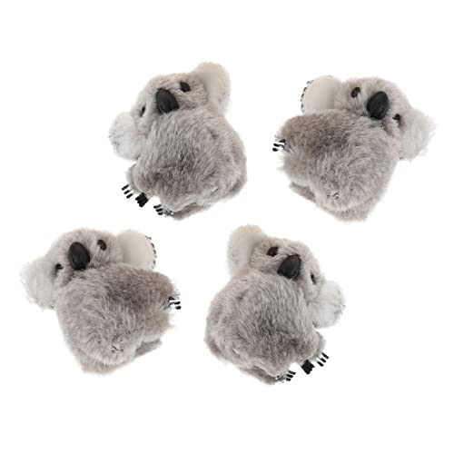 HAKIDZEL 4 Stück Koala Plüschhaar Kleine Mädchen Haarspangen Kleinkind Mädchen Haar Accessoires Haar Accessoires Für Mädchen Koala Clip Ästhetische Haar Accessoires Kleinkind Haar von HAKIDZEL