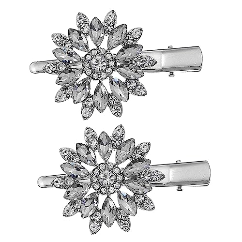 HAKIDZEL 4stücke Haarspange Mit Kristall Blume Clip Haarclip Mit Strasssteinen Haarschmuck Für Frauen Blumen Haar Accessoires Für Party Und Alltag von HAKIDZEL