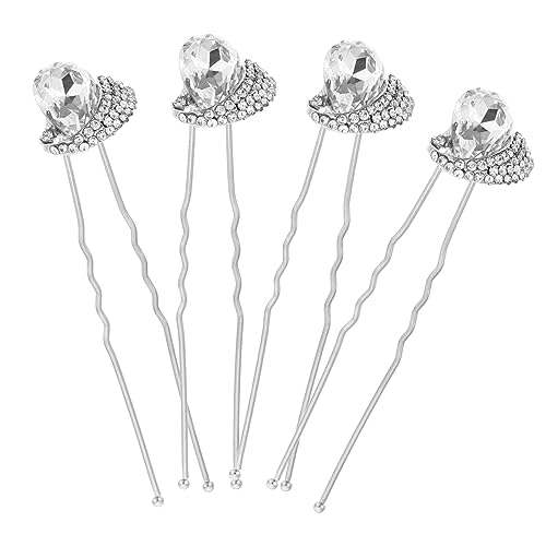 HAKIDZEL 4Stücke Haarnadeln für Hochzeiten Braut Haarschmuck mit Funkelnden Strasssteinen für Besondere Anlässe Leicht und Langlebig Perfektes für Damen von HAKIDZEL