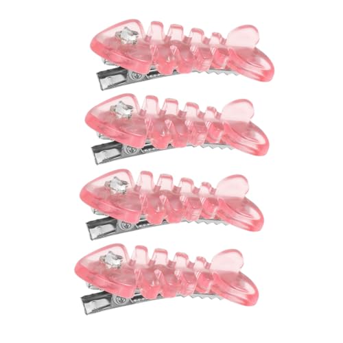 HAKIDZEL 4stücke Fischgräten-haarspangen Für Mädchen Und Damen Atemberaubender Haarclip Für Ponyfrisuren Rutschfester Haarschmuck in Rosa Vielseitige Haaraccessoires Für Jede Haarlänge von HAKIDZEL