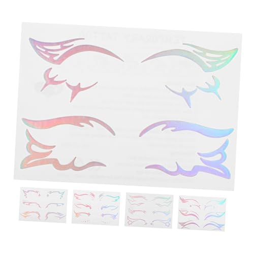 HAKIDZEL 5 Blatt Holografische Augen-tattoos Wasserfeste Temporäre Augenaufkleber Selbstklebende Augen-make-up-sticker Für Halloween Karneval von HAKIDZEL