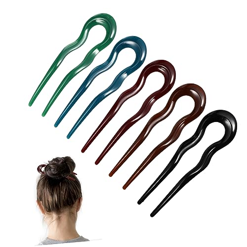 HAKIDZEL 5st Brötchenstifte Frauenhaar Hochsteckfrisur Asiatische Haarstäbchen Retro Haarschmuck Für Frauen Japanischer Haarstab Metall Französische Haarspange Haare Hoch Jahrgang Braut von HAKIDZEL