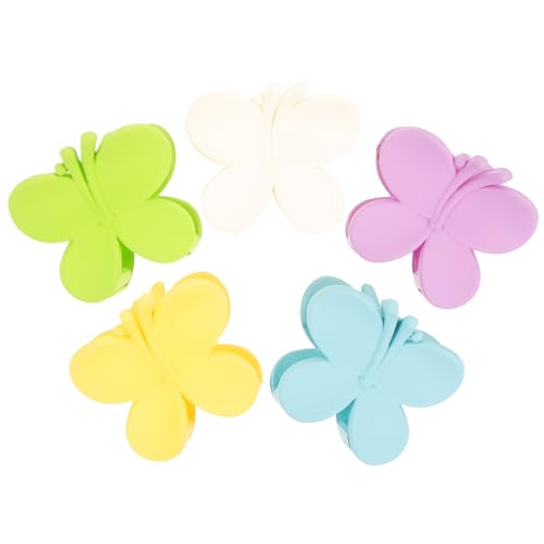 HAKIDZEL 5stücke Schmetterling Haarklammern Für Frauen Kleine Haarspangen Im Modernen Design Für Dickes Und Feines Haar Praktisch Beim Schminken Kochen Und Sport von HAKIDZEL
