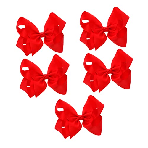 HAKIDZEL 5st Schleife Haarnadel Schleifen Haarspangen Haarschleifen Für Mädchen Clip Auf Bowknot Für Haarschleife Krokodilklemmen Gerippter Gürtel Aus Polyester Kleine Füllstoff Die Blumen von HAKIDZEL