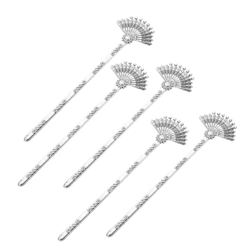 HAKIDZEL 5 Stück Teiliges Chinesischer Haarstäbchen aus Antiker Legierung Vintage Haarnadeln im Retro-fächer-design Langlebige Haarschmuck-accessoires für Damen und Mädchen von HAKIDZEL