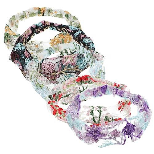 HAKIDZEL 5St haar zubehör haarschmuck lila Stirnband elastisches Stirnband Haargummi Schal Blumenstirnband für Frauen Bandana-Stirnbänder bilden Traubenblume Haarmaske Haartuch Fräulein von HAKIDZEL