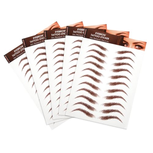 HAKIDZEL 5blätter Augenbrauen-transfer-aufkleber Wasserfest Braun Augenbrauen-aufkleber Make-up-zubehör von HAKIDZEL