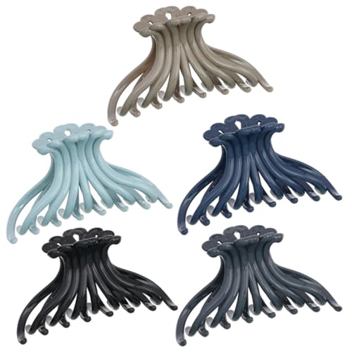 HAKIDZEL 5stücke Große Haarklammern Für Dünnes Und Langes Haar Dekorative Blumen-klammern Haarschmuck Für Frauen Ergonomisches Design Sichere Haftung von HAKIDZEL