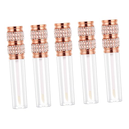 HAKIDZEL 5stücke Nachfüllbare Lip Gloss Röhrchen Lip Balm Behälter Für DIY Kosmetik Für Und Mädchen Goldene Farbe Für Lippenpflege Und Make-up Anwendungen von HAKIDZEL