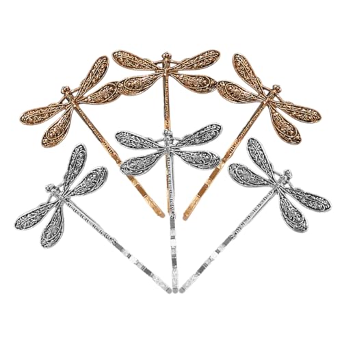 HAKIDZEL 6 haarklammer set haarspangen set Libelle Bobby Pin Clip für Haare Haarklammern Haar Klammern Haarschmuck für Frauen Libelle Haarschmuck einfach Seitenclip Stift Haarnadel von HAKIDZEL