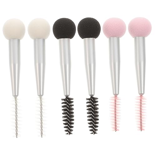 HAKIDZEL 6 Stück Doppelseitiger Augenbrauenpinsel Make Up Pinsel Make Up Puffs Für Puder Mascara Wimpern Make Up Schwämme Pinsel Make Up Schwamm Make Up Schwämme Applikatoren von HAKIDZEL