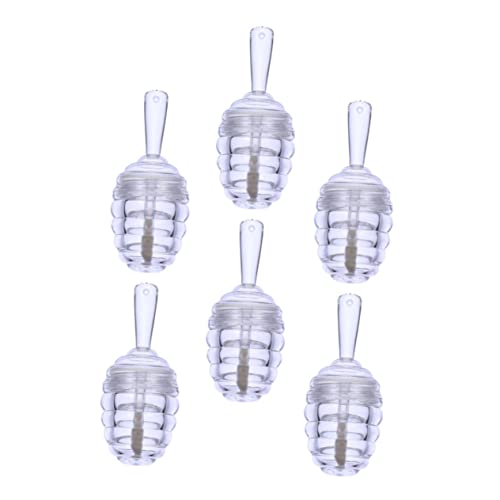 HAKIDZEL 6 Stücke Leere Lip Gloss Rohre Kleiner Transparente Lippenbalsam Tube 8ml Lipgloss Flasche für Kosmetik Kompakt und Tragbar für Reisen von HAKIDZEL