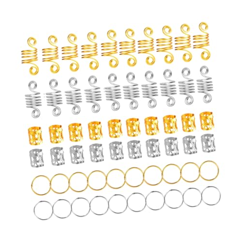 HAKIDZEL 60pcs Haar Braid Ringe Metall Manschetten Mode Haar Dekoration Für Mädchen Haar Zubehör Mädchen HAKIDZEL 60pcs Haar Braid Ringe Metall Manschetten Mode Haar Dekoration Für Mädchen Haar Zubehör Mädchen von HAKIDZEL