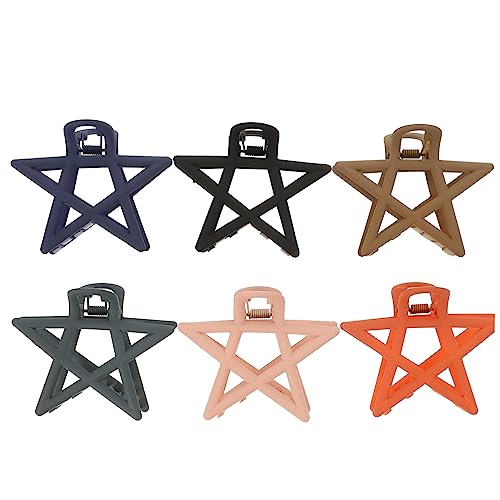 HAKIDZEL 6 Stücke Stern Haar Clips für Mädchen Wiederverwendbare Haarklammern Starke Haarspangen für Dickes Haar HAKIDZEL 6 Stücke Stern Haar Clips für Mädchen Wiederverwendbare Haarklammern Starke Haarspangen für Dickes Haar von HAKIDZEL
