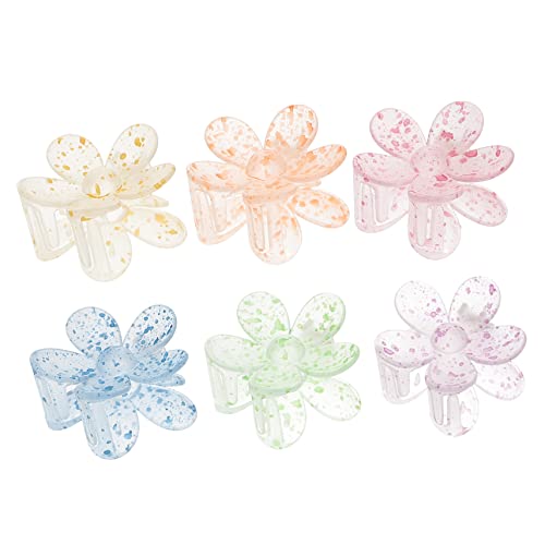 HAKIDZEL 6 Stücke Blumen Haarspangen Kunststoff Krallenclips Rutschfest Haarklammern für Damen für Dutt und Alltag Haar Zubehör für Freizeit und Partys HAKIDZEL 6 Stücke Blumen Haarspangen Kunststoff Krallenclips Rutschfest Haarklammern für Damen für Dutt und Alltag Haar Zubehör für Freizeit und Partys von HAKIDZEL