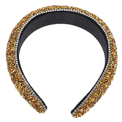 HAKIDZEL Barockes Stirnband Strass-accessoires Für Frauen Perlenstirnband Für Frauen Geschwollen Damen Stirnbänder Mode Glitzerstirnbänder Für Sie Strasssteine Koreanische Version Schwamm von HAKIDZEL