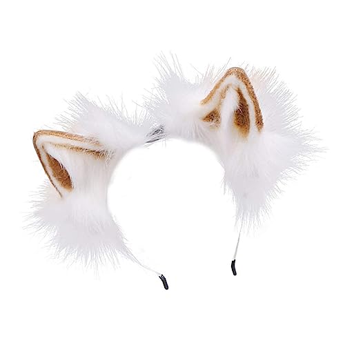 HAKIDZEL 1stück Faltbares Haarband Mit Tierohren Aus Kunstpelz Dekorative Haarspange Für Partys Kostüme Und Festivals Lustiges Feiertagsaccessoire Für Damen von HAKIDZEL