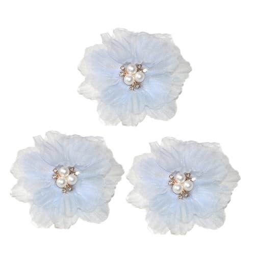 HAKIDZEL 3stücke Blumen Haarspange Mit Perlen Verzierung Für Mädchen Haar Dekoration Haarnadel Clip Für Geburtstag Party Hochzeit von HAKIDZEL