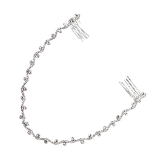 HAKIDZEL Braut Haarkamm Strass Hochzeit Haarschmuck Kopfband Silber Schmuck für Braut Brautjungfer und Blumenmädchen Langlebig Modisch Stilvoll von HAKIDZEL