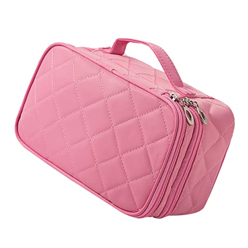 HAKIDZEL 1stück Doppelschicht Kosmetiktasche Wasserdichter Reise-Make-up Organizer Mit Spiegel Große Kapazität Für Toilettenartikel Und Kosmetik Geeignet Für Damen Und Herren Ohne Logo von HAKIDZEL