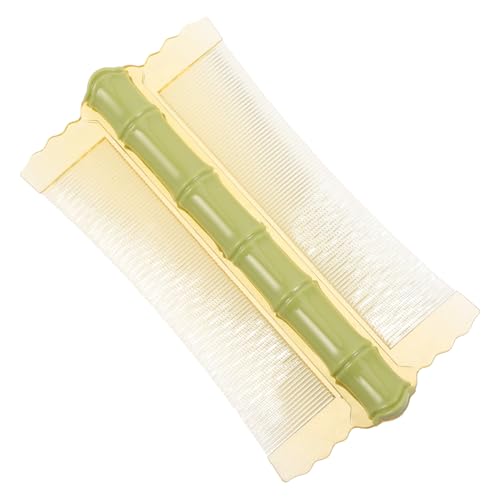 HAKIDZEL Doppelseitiger Flohkamm Für Junge Mädchen Haustiere Und Erwachsene Effektiver Kamm Zur Entfernung Von Schuppen Und Läusen Aus Langlebigem Kunststoff Im Eleganten Bambusdesign von HAKIDZEL