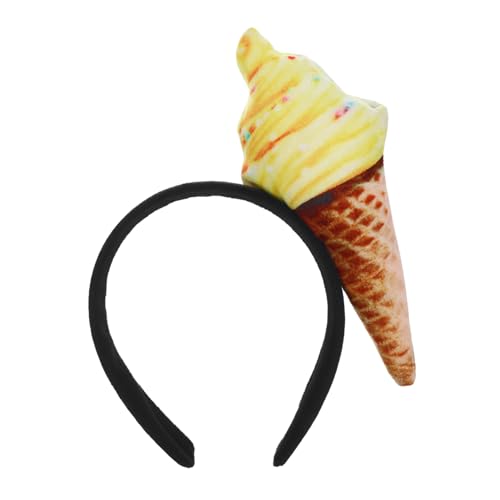 HAKIDZEL Eistüte Stirnband Kegelkopf Schmuck Für Erwachsene Eiscreme Form Haarband Accessoire Party Reise von HAKIDZEL